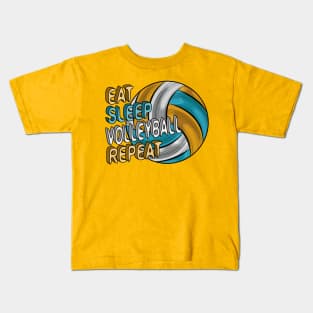 Eat Sleep Volleyball Repeat Kids T-Shirt